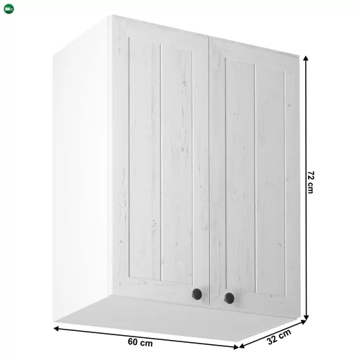 Felsőszekrény G60, fehér/sosna andersen, PROVANCE