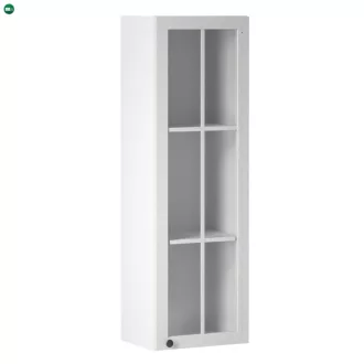   Felsőszekrény üveggel W40S, fehér/sosna andersen, PROVANCE