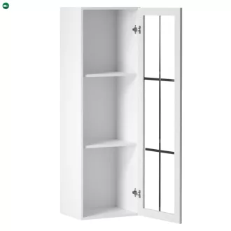   Felsőszekrény üveggel W40S, fehér/sosna andersen, PROVANCE