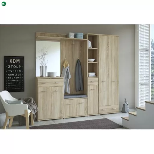 Szekrény párna nélkül, sonoma tölgyfa, MARIO NEW TYP F