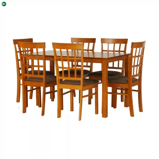 Étkezőgarnitúra 1+6, cseresznye, GRID NEW