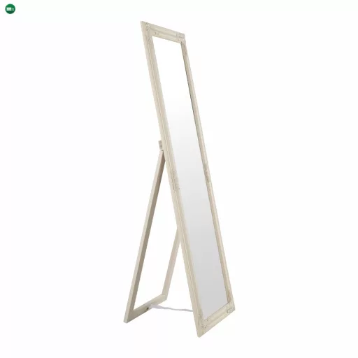 Tükör, krém színű fa keret, MALKIA tip 12