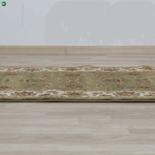 Szőnyeg, zöld/színek keveréke/minta, 67x120, KENDRA tip 2