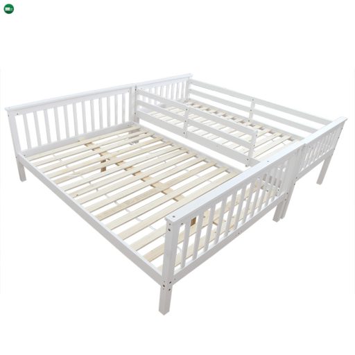 Emeletes, kinyitható ágy , fehér, BAGIRA