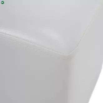 Puff, fehér textilbőr, NIKI NEW
