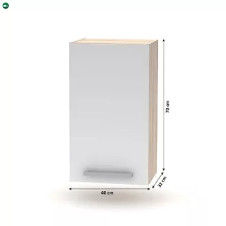 Konyhabútor 2,4 m, tölgy sonoma/fehér, NOVA PLUS