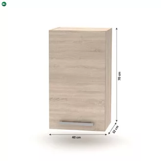 Konyhabútor 2,4 m, tölgy sonoma, NOVA PLUS