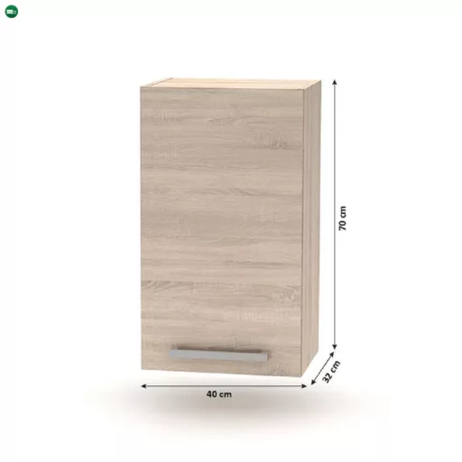 Konyhabútor 2,4 m, tölgy sonoma, NOVA PLUS
