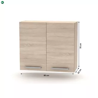 Konyhabútor 2,4 m, tölgy sonoma, NOVA PLUS