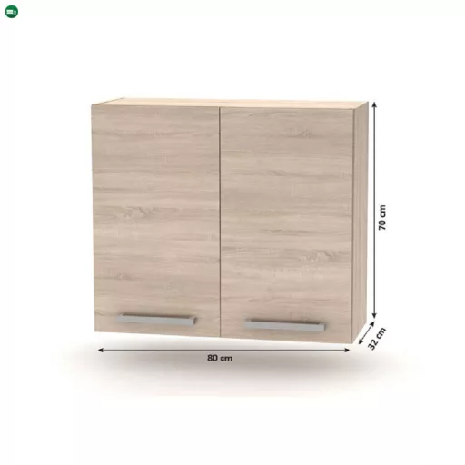 Konyhabútor 2,4 m, tölgy sonoma, NOVA PLUS