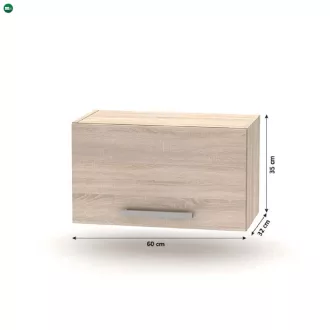 Konyhabútor 2,4 m, tölgy sonoma, NOVA PLUS