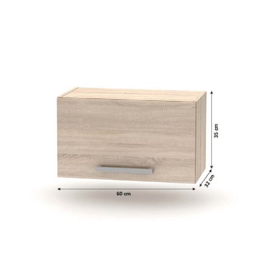 Konyhabútor 2,4 m, tölgy sonoma, NOVA PLUS