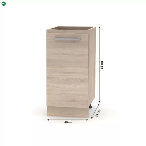 Konyhabútor 2,4 m, tölgy sonoma, NOVA PLUS