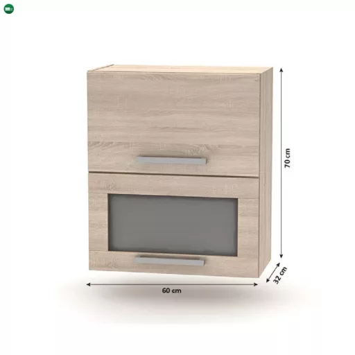 Konyhabútor 2,4 m, tölgy sonoma, NOVA PLUS