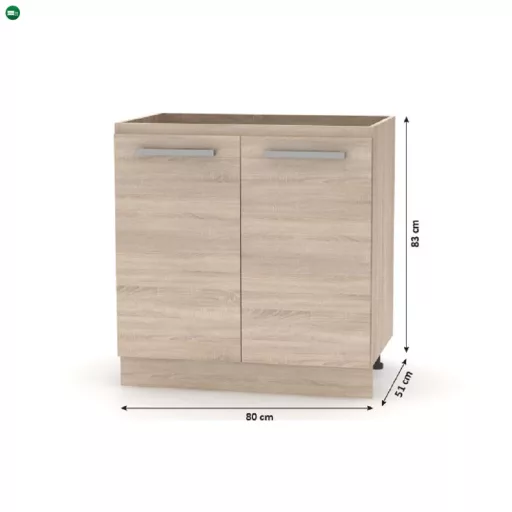 Konyhabútor 2,4 m, tölgy sonoma, NOVA PLUS
