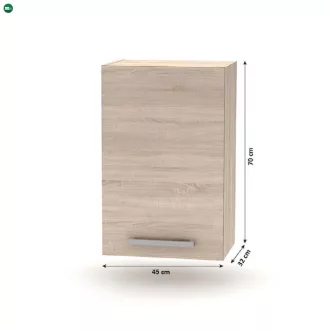   Felsőszekrény 45 1DV,  tölgy sonoma, NOVA PLUS NOPL-024-OH
