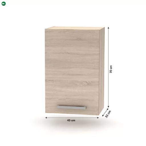 Felsőszekrény 45 1DV,  tölgy sonoma, NOVA PLUS NOPL-024-OH