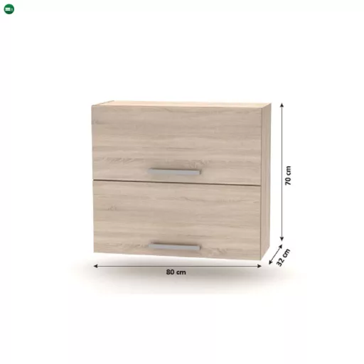 Billenő felsőszekrény 2DV, tölgy sonoma, NOVA PLUS NOPL-015-OH