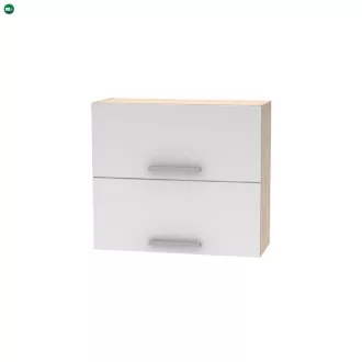   Billenő felsőszekrény 2DV, tölgy sonoma/fehér, NOVA PLUS NOPL-015-OH