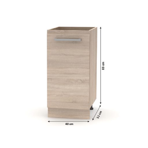 Alsószekrény 40 1DV, tölgy sonoma, NOVA PLUS NOPL-054-0S