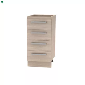   Alsószekrény 4 fiókos, tölgy sonoma, NOVA PLUS NOPL-055-0S