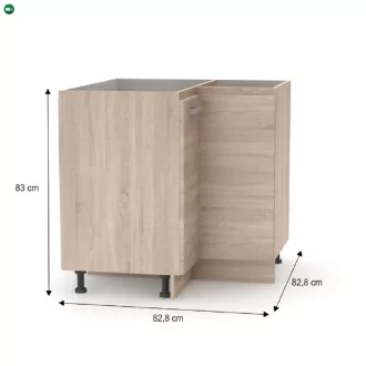   Alsó sarokszekrény, tölgy sonoma, univerzális, NOVA PLUS NOPL-061-RS
