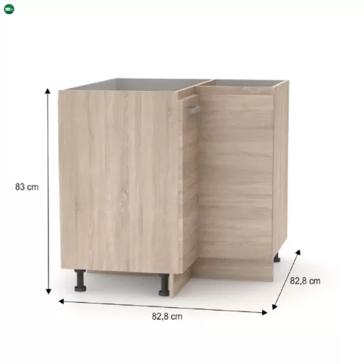 Alsó sarokszekrény, tölgy sonoma, univerzális, NOVA PLUS NOPL-061-RS