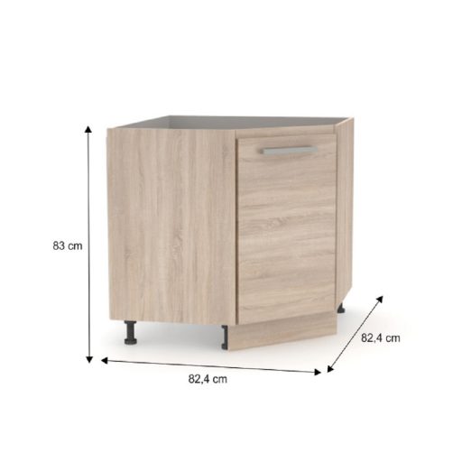 Alsó sarokszekrény, tölgy sonoma, NOVA PLUS NOPL-065-RS