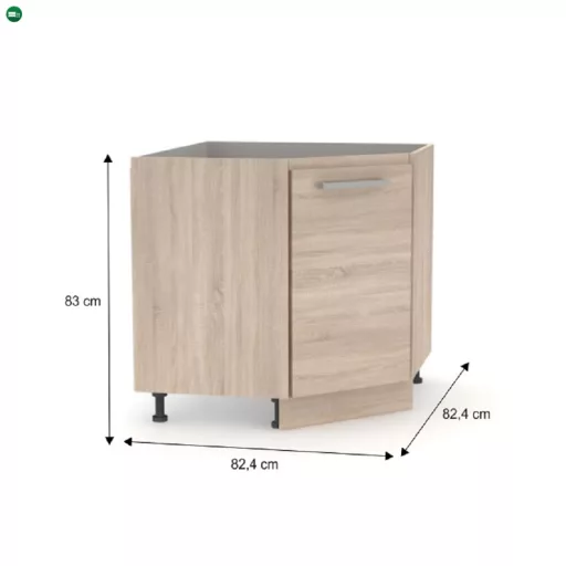 Alsó sarokszekrény, tölgy sonoma, univerzális, NOVA PLUS NOPL-065-RS