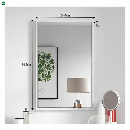 Modern fésülködő asztalhoz tükör, VIOLET, fehér