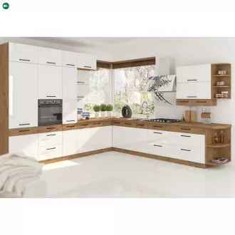   Alsó szekrény, lancelot tölgy/ fehér extra magas fényű HG, VEGA D40 1F BB