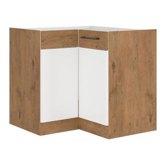   Alsó sarokszekrény, extra magasfényű Hg/lancelot tölgy, VEGA 90X90 DN 1F BB