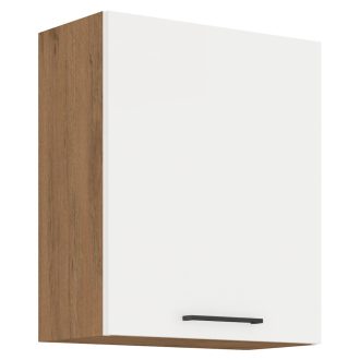   Felső szekrény, lancelot tölgy / fehér extra magas fényű HG, VEGA 60 G-72 1F