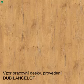   Ajtó beépített mosogatógépre, lancelot tölgy/ fehér extra magas fényű HG, VEGA ZM 570x596