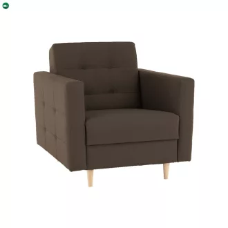 Szövetborítású fotel, barna (csokoládé), AMEDIA