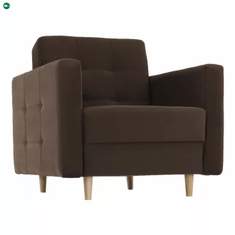 Szövetborítású fotel, barna (csokoládé), AMEDIA