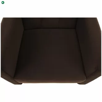 Szövetborítású fotel, barna (csokoládé), AMEDIA