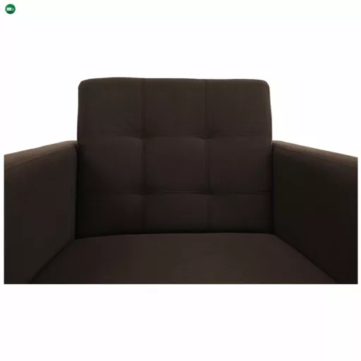 Szövetborítású fotel, barna (csokoládé), AMEDIA