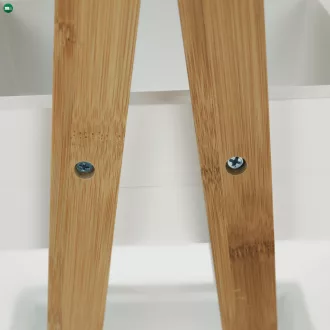 Polc, bambusz/fehér, VEGO