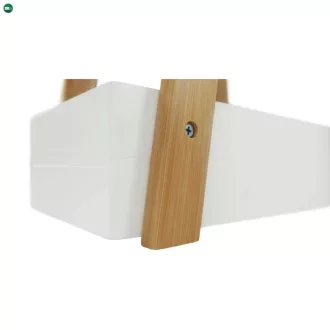 Polc, bambusz/fehér, VEGO