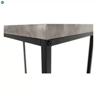 Kisasztal, fekete/beton, TENDER