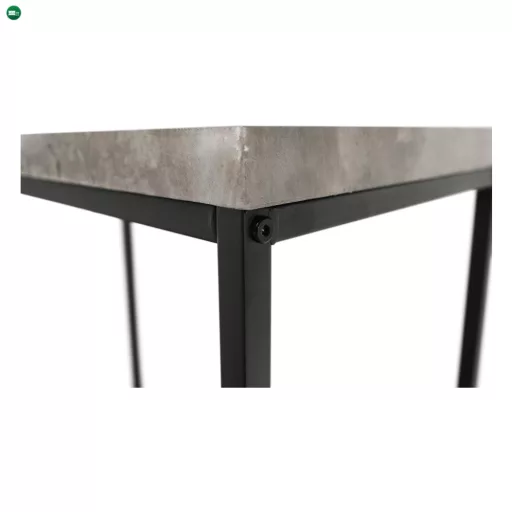 Kisasztal, fekete/beton, TENDER