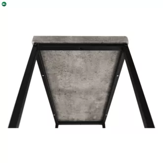 Kisasztal, fekete/beton, TENDER