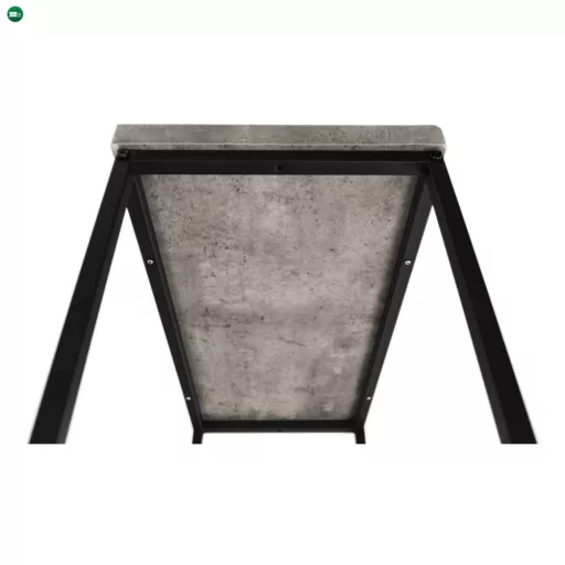 Kisasztal, fekete/beton, TENDER