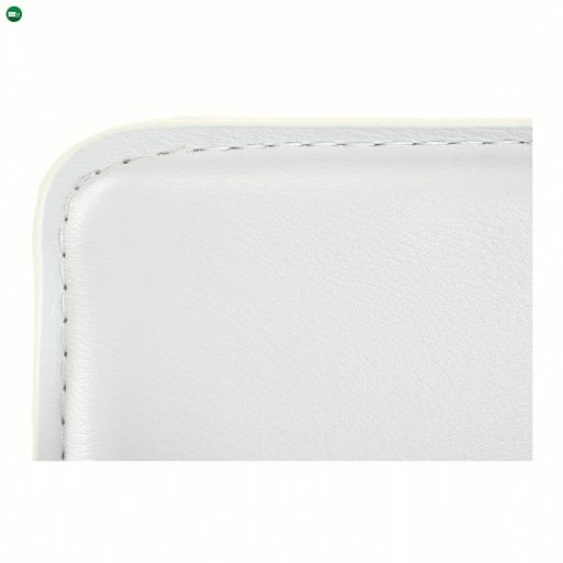 Bárszék, műbőr fehér/króm, LARIA NEW