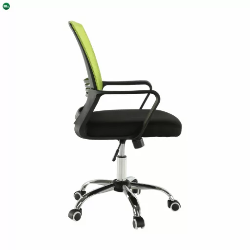 Irodai szék, háló zöld/fekete anyag, APOLO