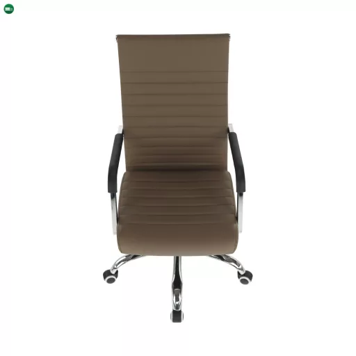 Irodai szék, textilbőr/fém, taupe/króm, FARAN