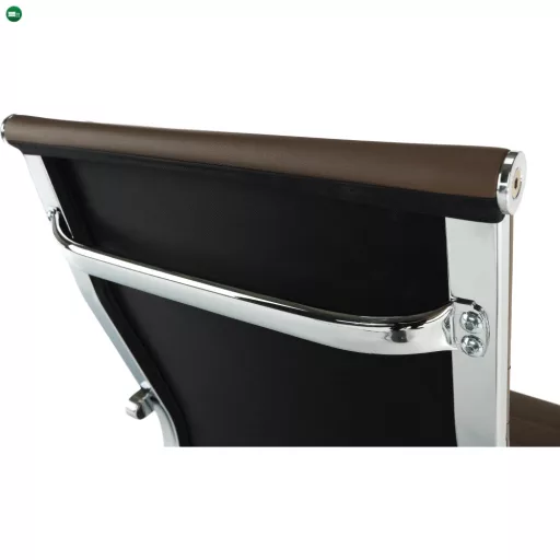 Irodai szék, textilbőr/fém, taupe/króm, FARAN