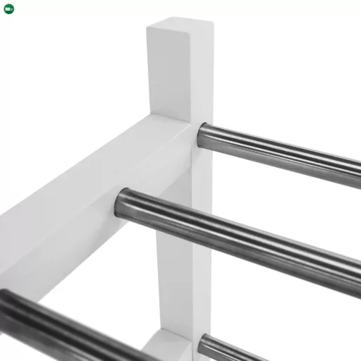 Cipősszekrény, fehér/ezüst, BRESO