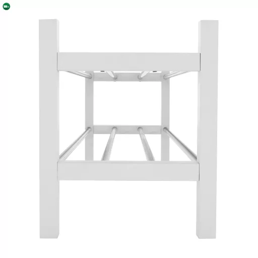 Cipősszekrény, fehér/ezüst, BRESO